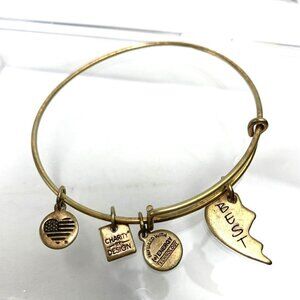 Alex and Ani Best Friend Charm Bracelet - Gold Finish Expands 2"- 3.5"